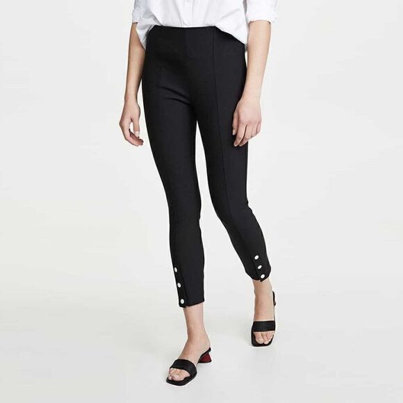 Rag & Bone Simone Black Snap Front Skinny Pants - Picture 2 of 10
